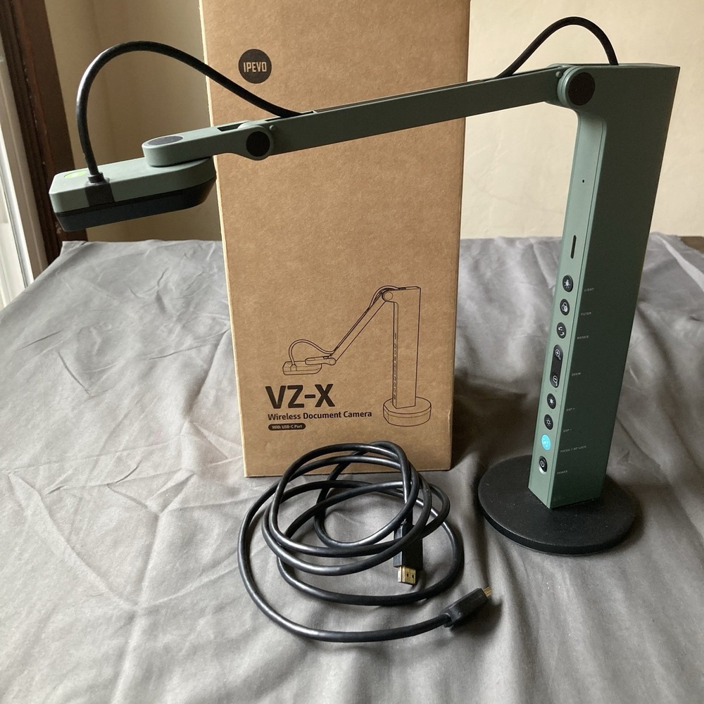 IPEVO VZ-X Wireless 8MP Document Camera Wi-Fi HDMI USB Works Tested